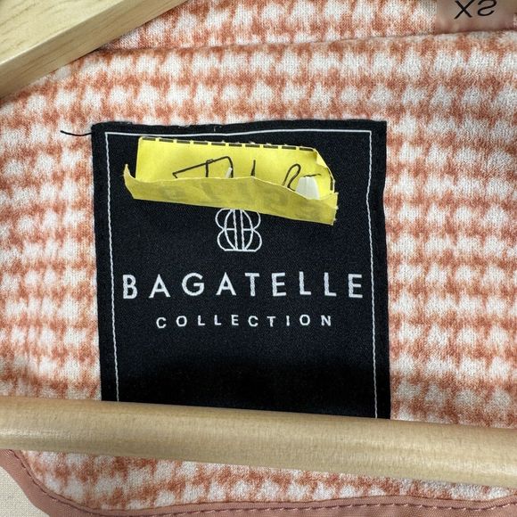 Bagatelle Suede Button Up Shacket Pink Chore Jacket Womens Size XS Houndstooth - Picture 11 of 12